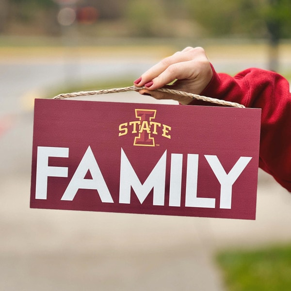 I-State Family Wooden Hanging Sign (6"x12")